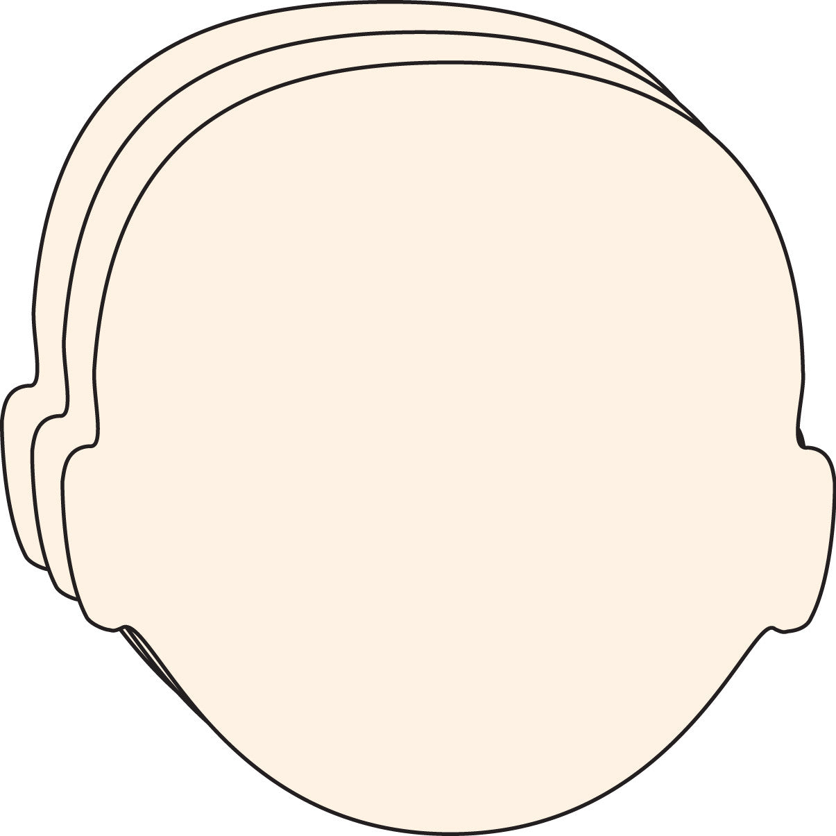 SHAPES ETC. Large Single Color Creative Foam Cut-Outs - Face