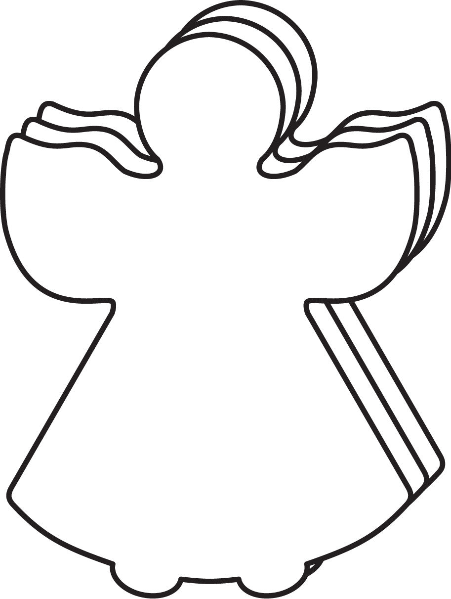 SHAPES ETC. Large Single Color Cut-Out - Angel