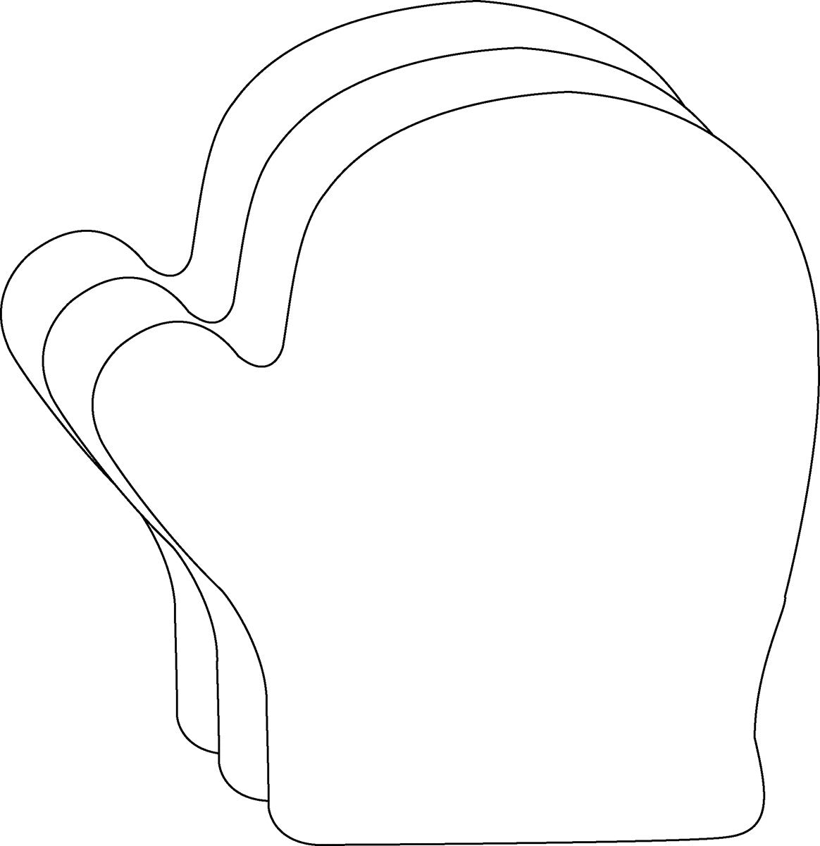 SHAPES ETC. Large Single Color Creative Foam Cut-Outs - Mitten