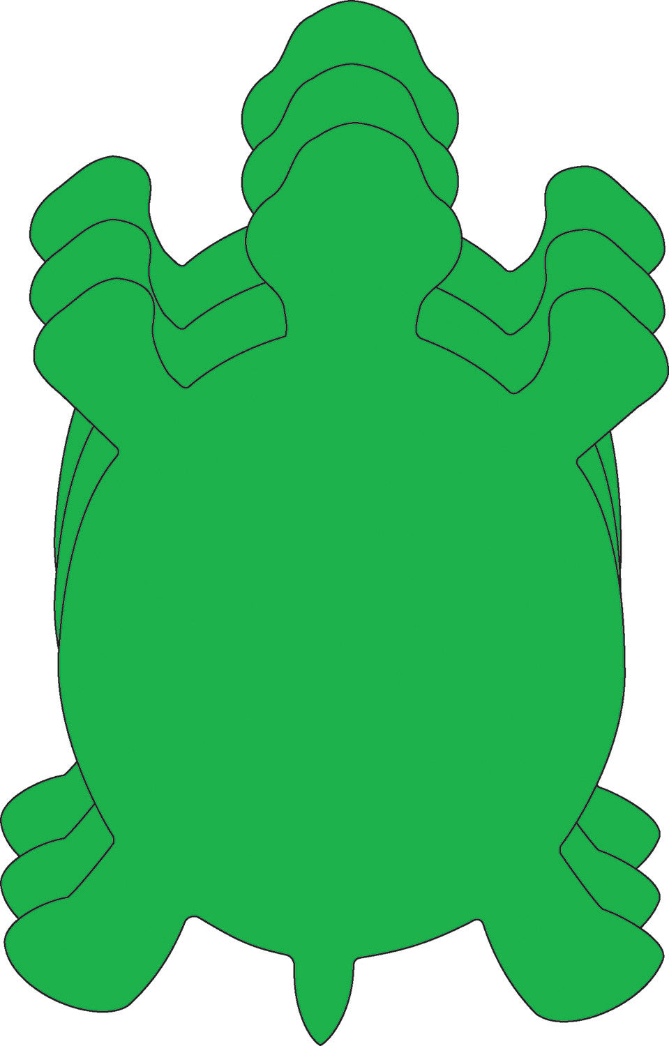 SHAPES ETC. Large Single Color Cut-Out - Turtle