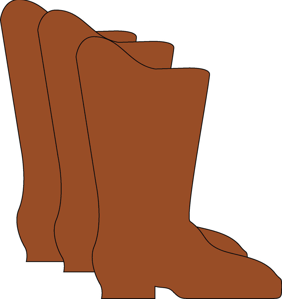 SHAPES ETC. Large Single Color Creative Foam Cut-Outs - Boot