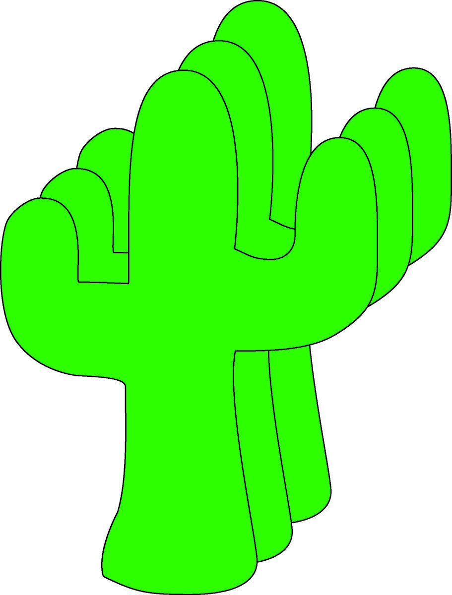 SHAPES ETC. Large Single Color Creative Foam Cut-Outs - Cactus