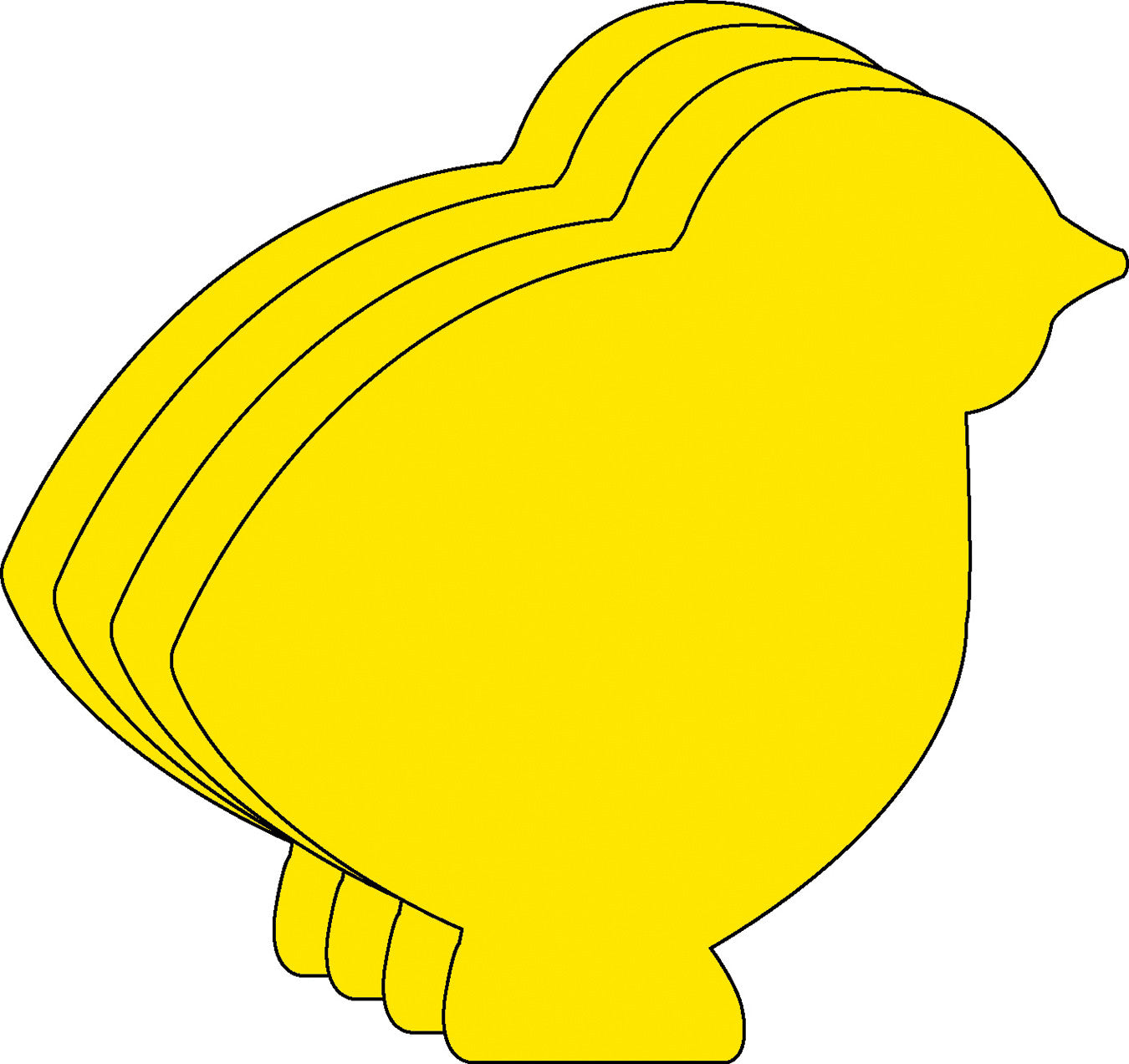 SHAPES ETC.Large Single Color Cut-Out - Chick