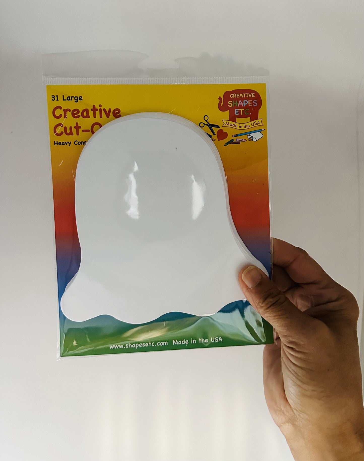 SHAPES ETC. Large Single Color Cut-Out - Ghost