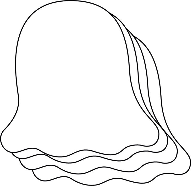 SHAPES ETC. Large Single Color Cut-Out - Ghost