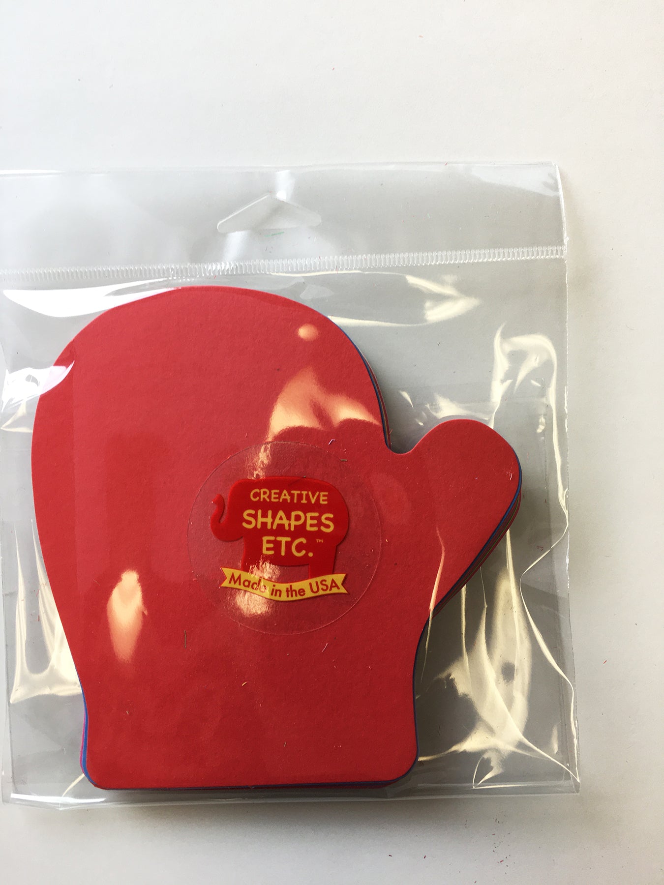 SHAPES ETC. Mitten Assorted Color Creative Cut-Outs- 5.5"
