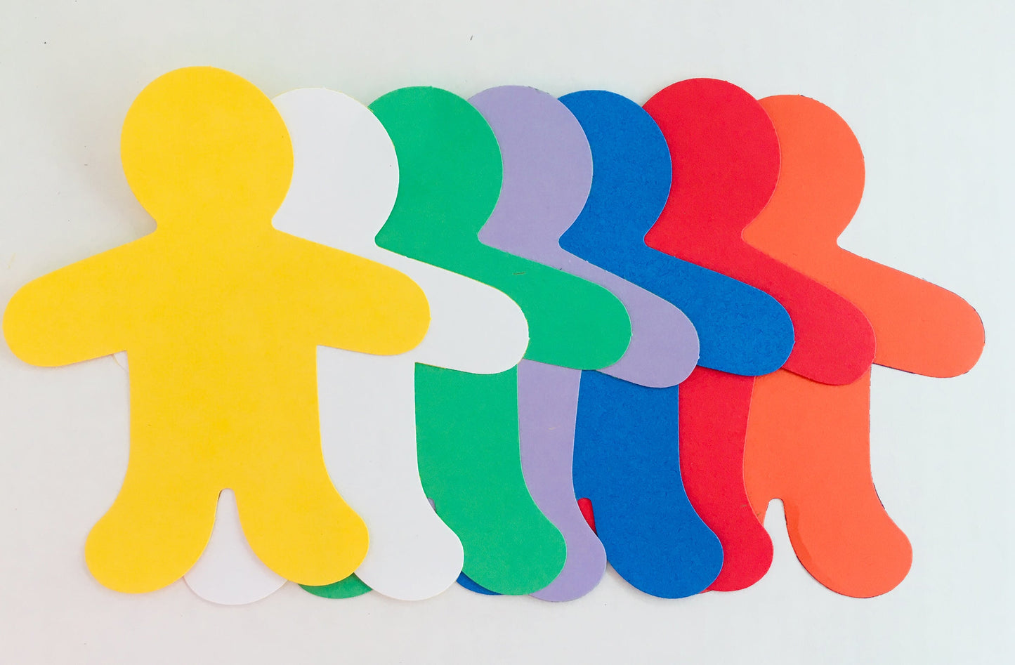 SHAPES ETC. Person Small Assorted Color Cut-Outs - 3”