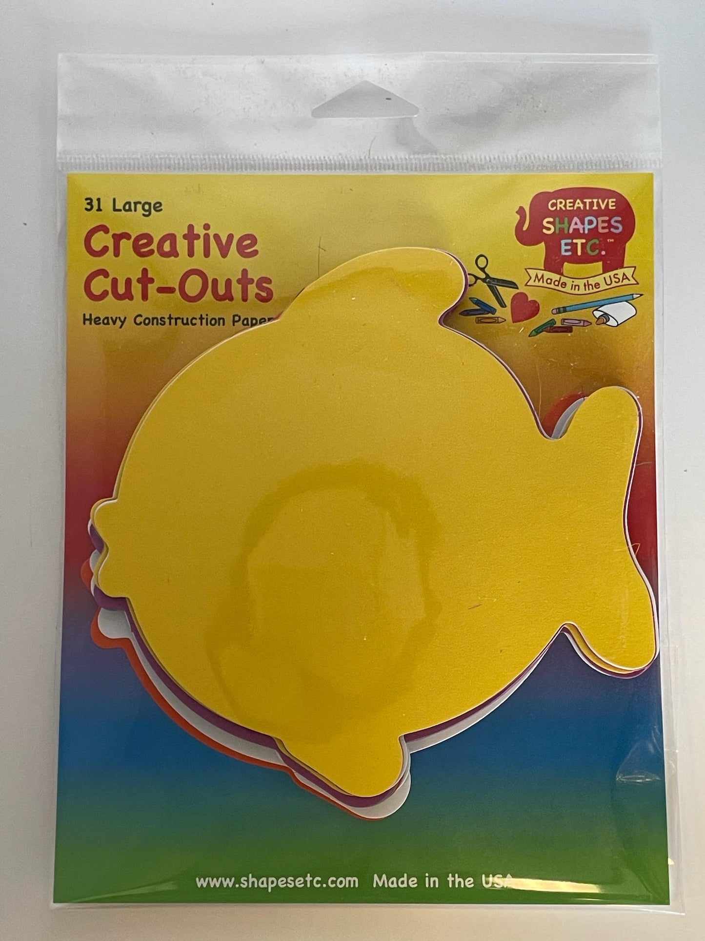 SHAPES ETC. Fish Assorted Color Creative Cut-Outs- 5.5"