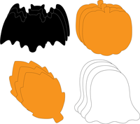 SHAPES ETC. Small Cut-Out Set - Halloween