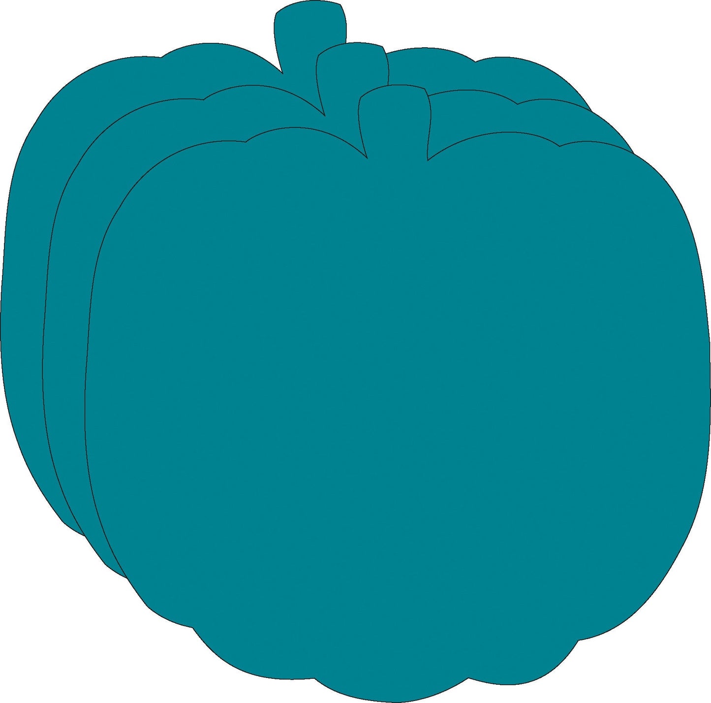 SHAPES ETC. Large Single Color Cut-Out - Teal Pumpkin