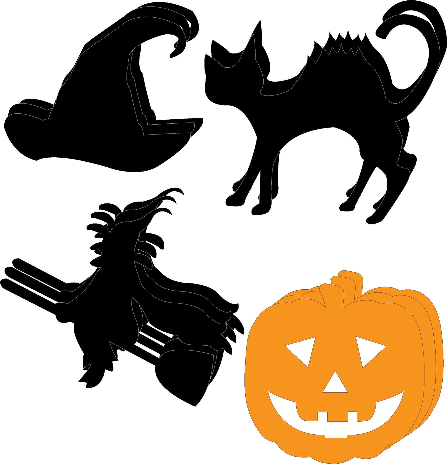 SHAPES ETC. Small Cut-Out Set - Halloweenie