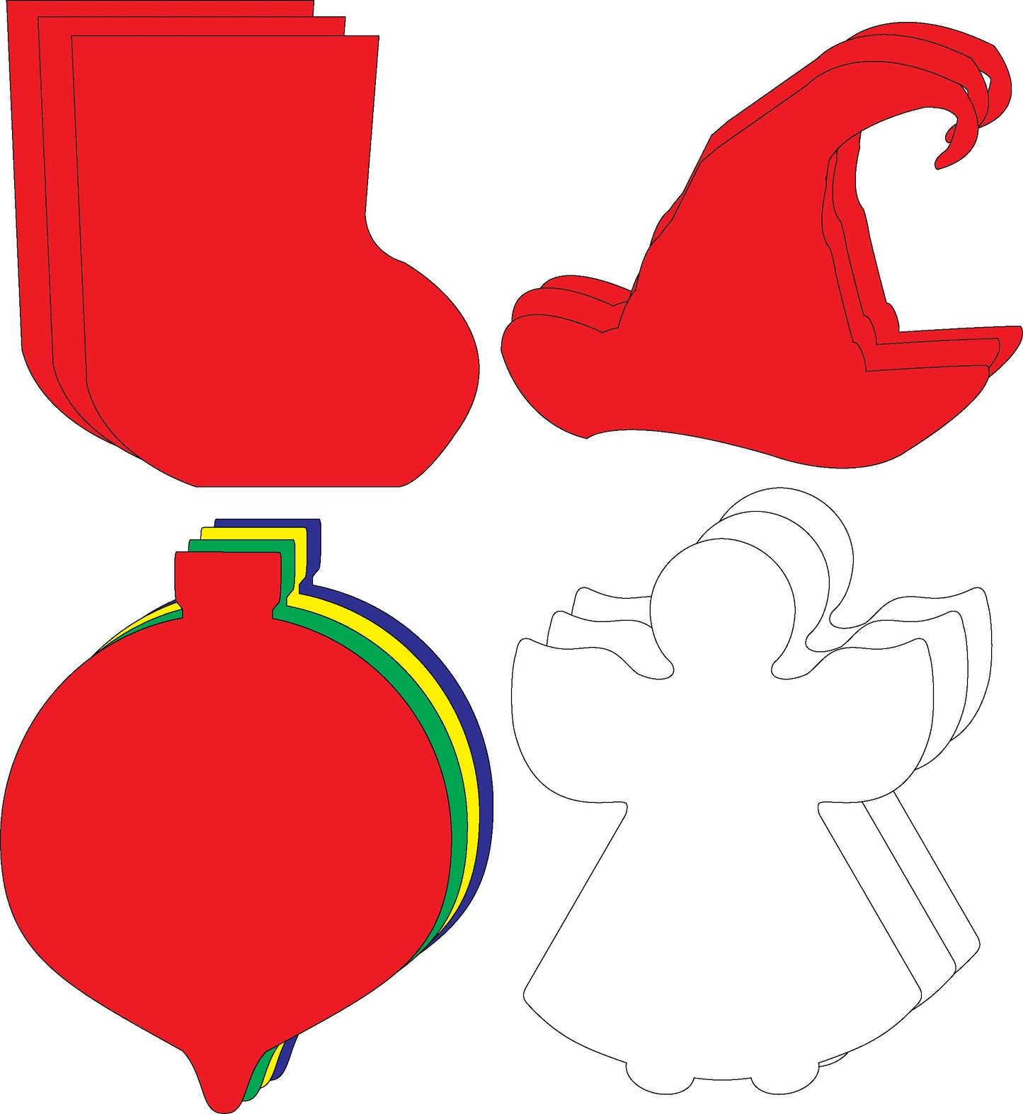 SHAPES ETC. Small Cut-Out Set - Christmas