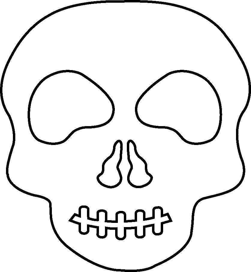 SHAPES ETC. Small Single Color Cut-Out - Skull