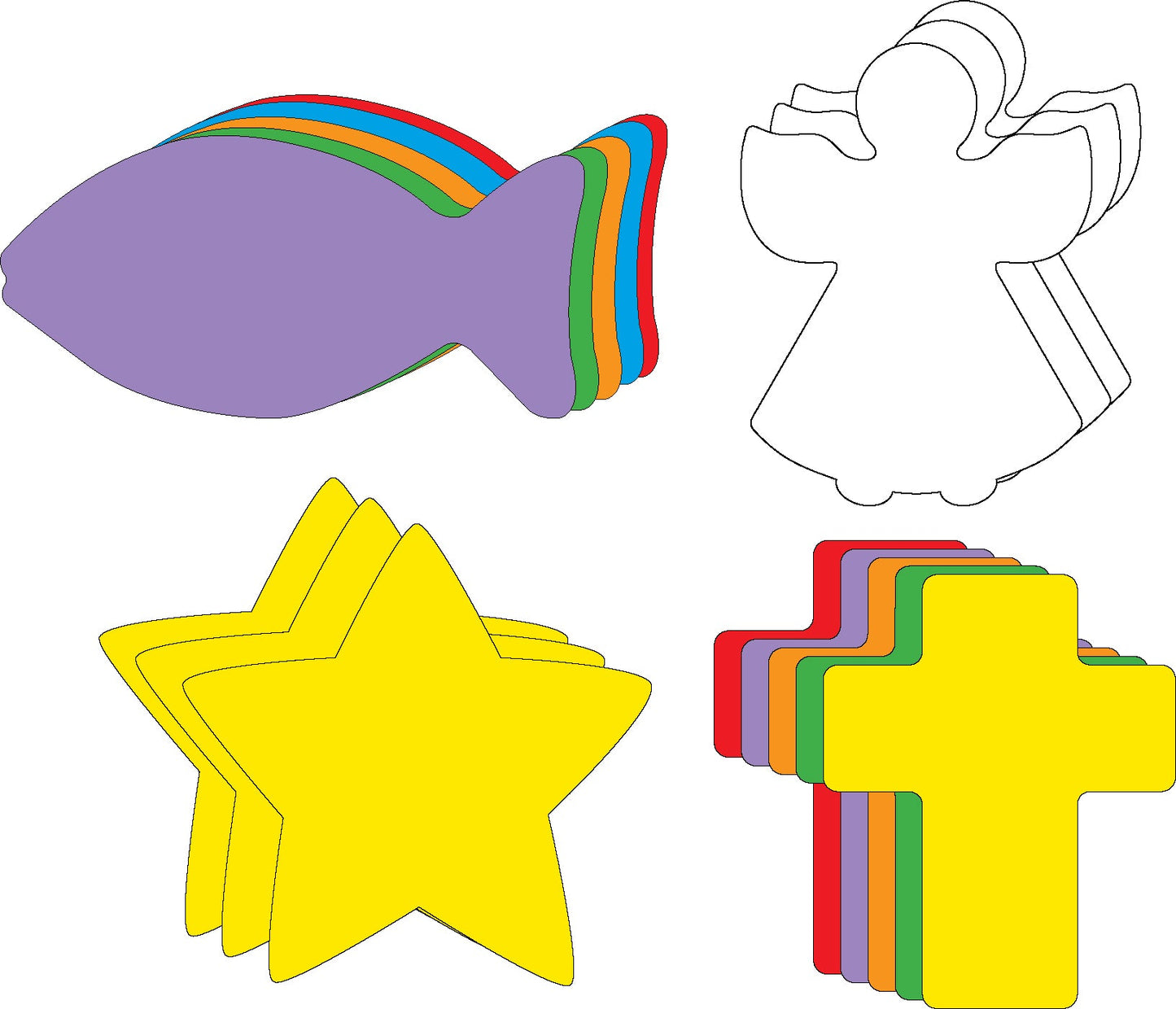 SHAPES ETC. Small Cut-Out Set - Spiritual Symbols