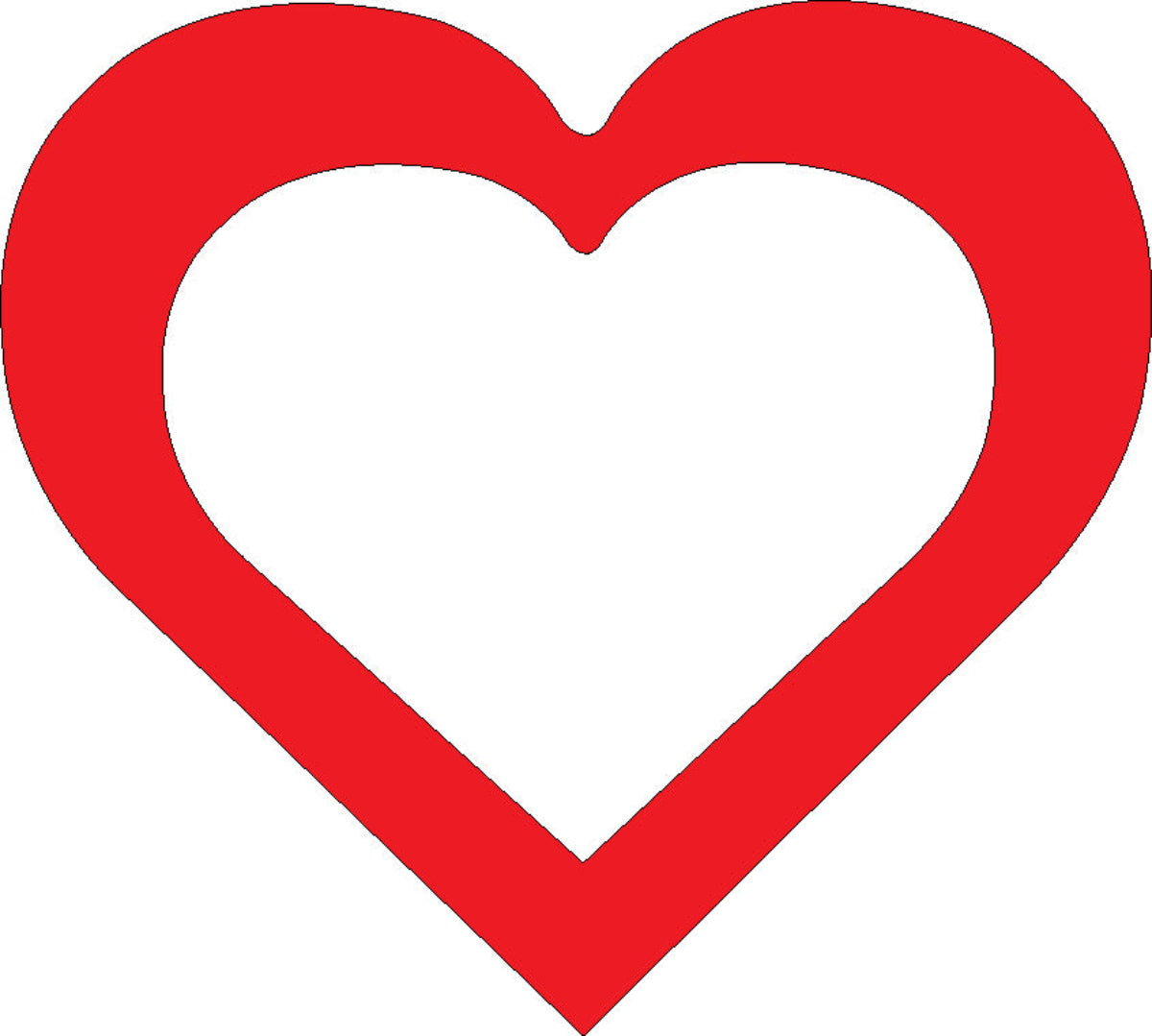 SHAPES ETC. Open Heart Assorted Color Creative Cut-Outs- 3"