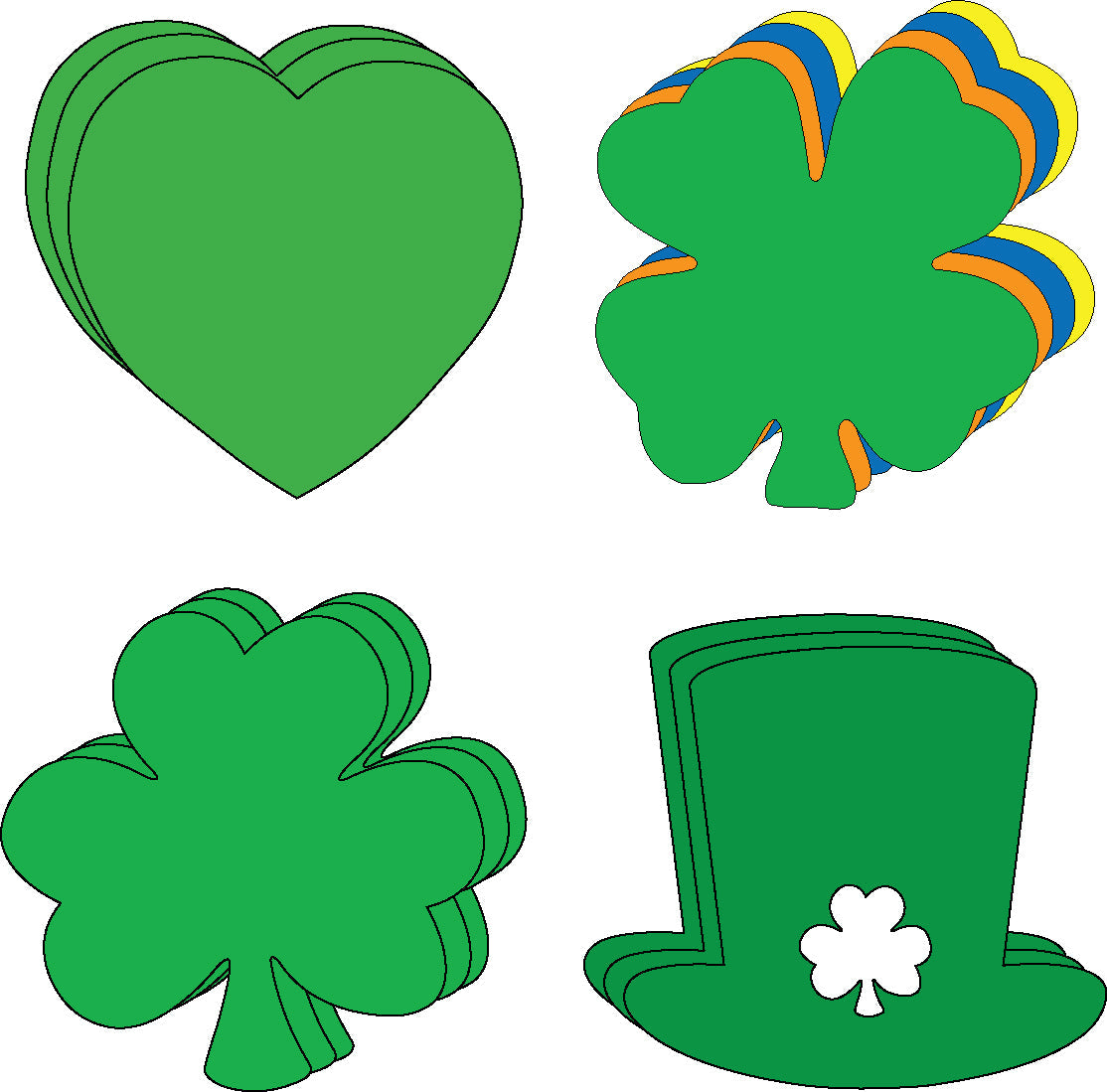 SHAPES ETC. mall Cut-Out Set - St. Patrick's Day