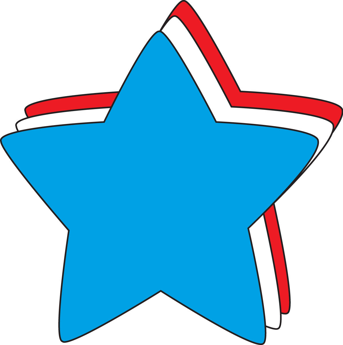 SHAPES ETC. Large Tri Color Creative Foam Cut-Outs - Star