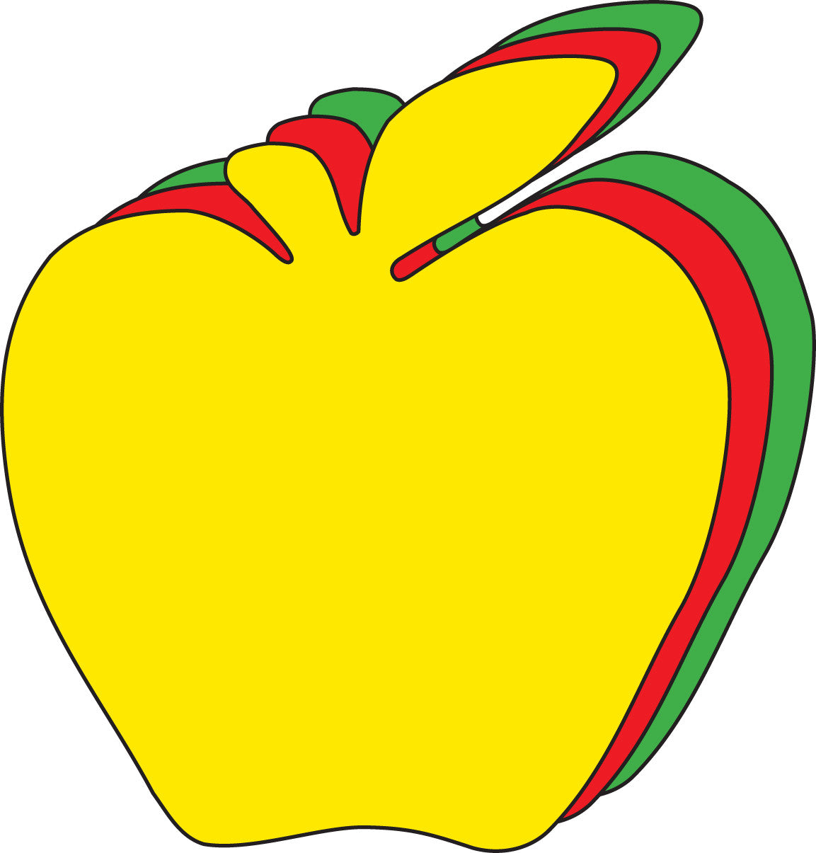 SHAPES ETC. Large Tri Color Creative Foam Cut-Outs - Apple