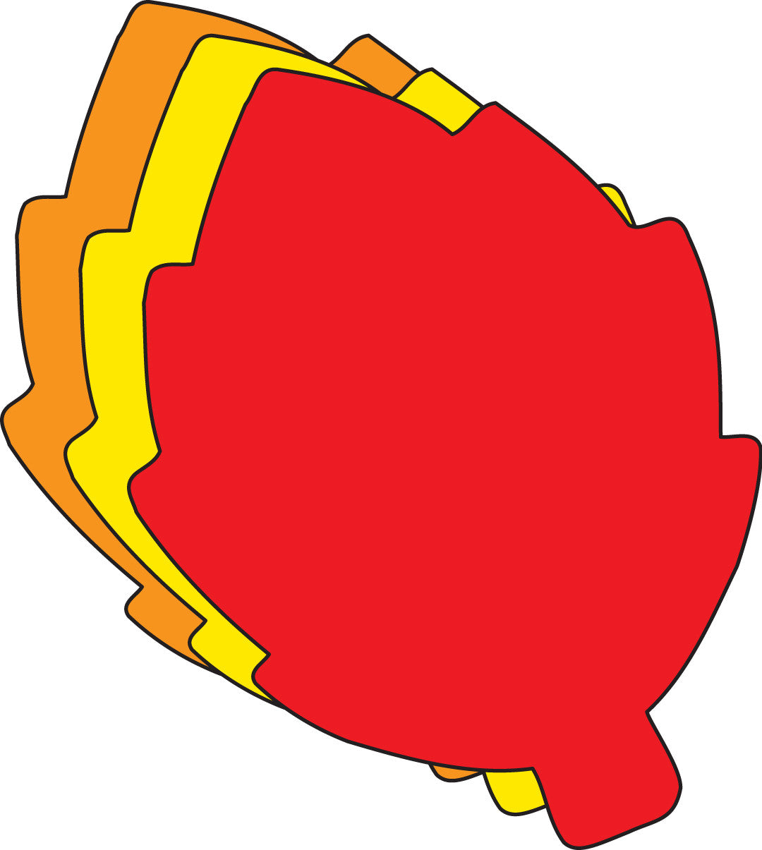 SHAPES ETC. Large Tri Color Creative Foam Cut-Outs - Leaf