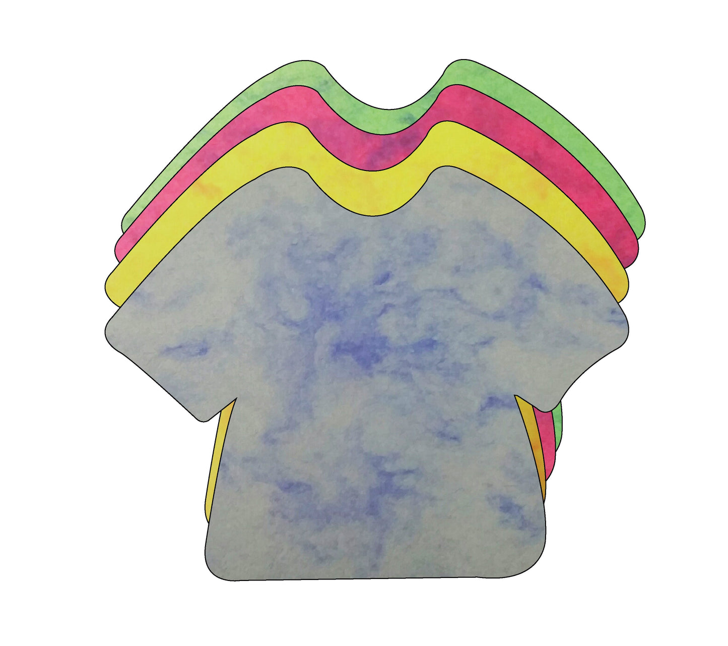 SHAPES ETC. T-Shirt Marble Assorted Color Creative Cut-Outs- 5.75"