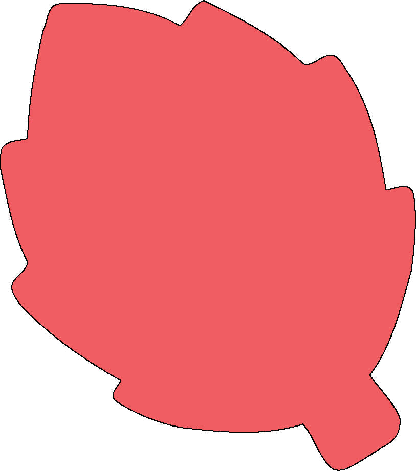 SHAPES ETC. Sticky Shape Notepad - Red Leaf