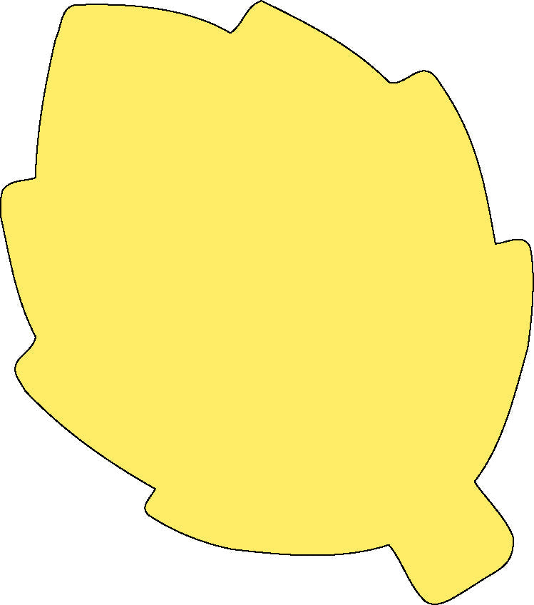 SHAPES ETC. Sticky Shape Notepad - Yellow Leaf