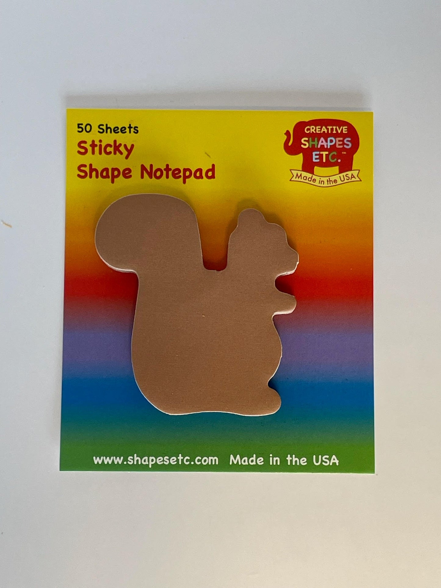 SHAPES ETC. Sticky Shape Notepad - Squirrel