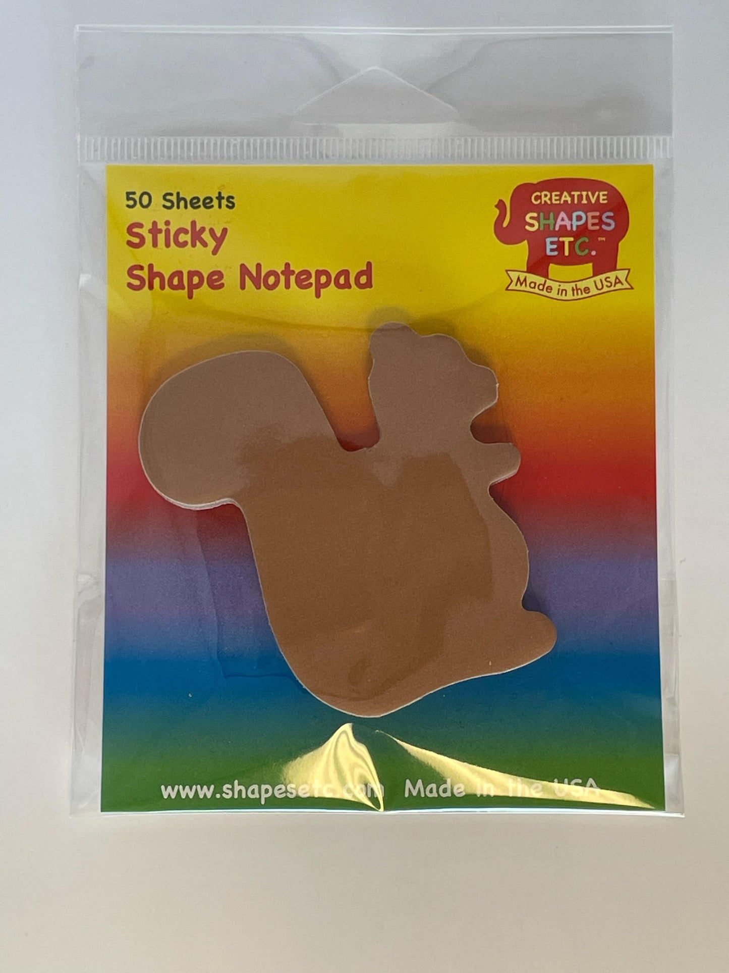 SHAPES ETC. Sticky Shape Notepad - Squirrel