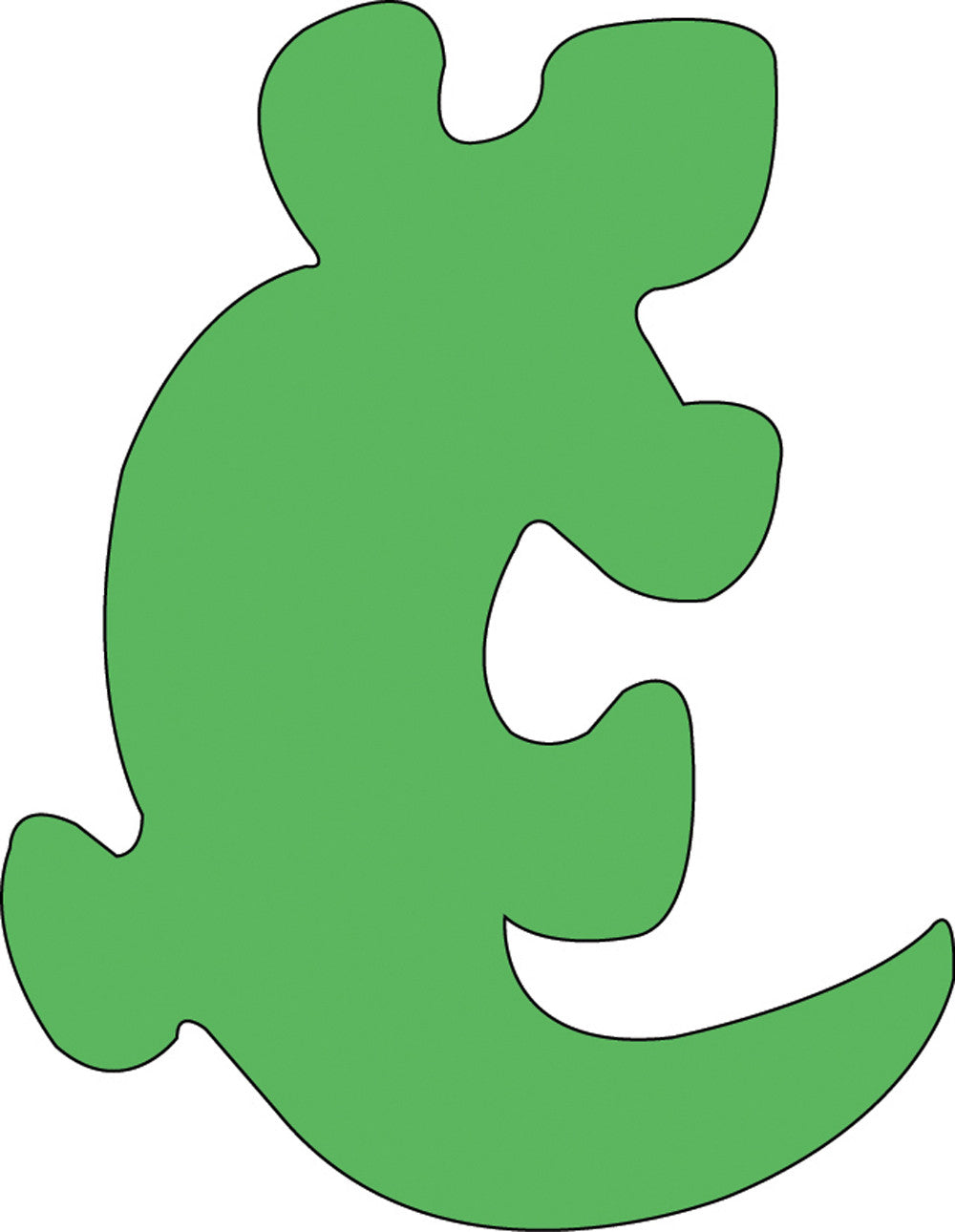 SHAPES ETC. Sticky Shape Notepad - Gecko