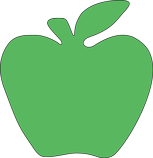 SHAPES ETC. Sticky Shape Notepad - Green Apple
