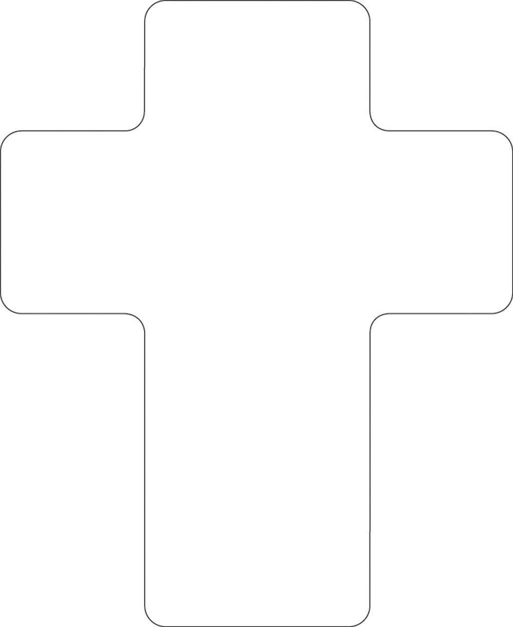 SHAPES ETC. Sticky Shape Notepad - Cross