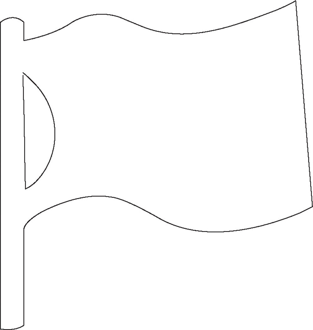 SHAPES ETC. Sticky Shape Notepad - Flag