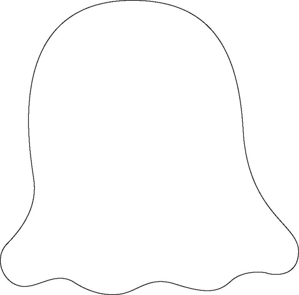 SHAPES ETC. Sticky Shape Notepad - Ghost