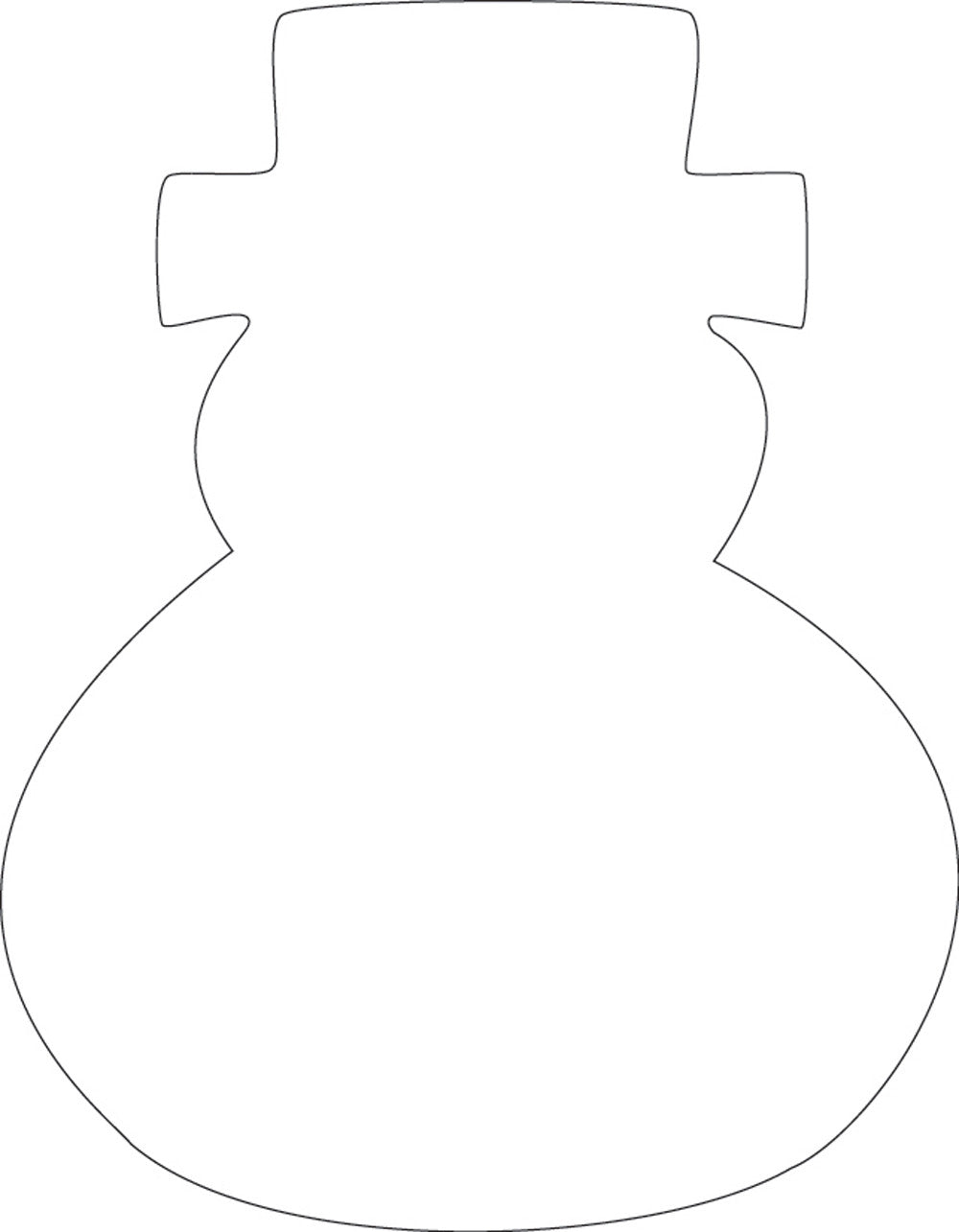 SHAPES ETC. Sticky Shape Notepad - Snowman