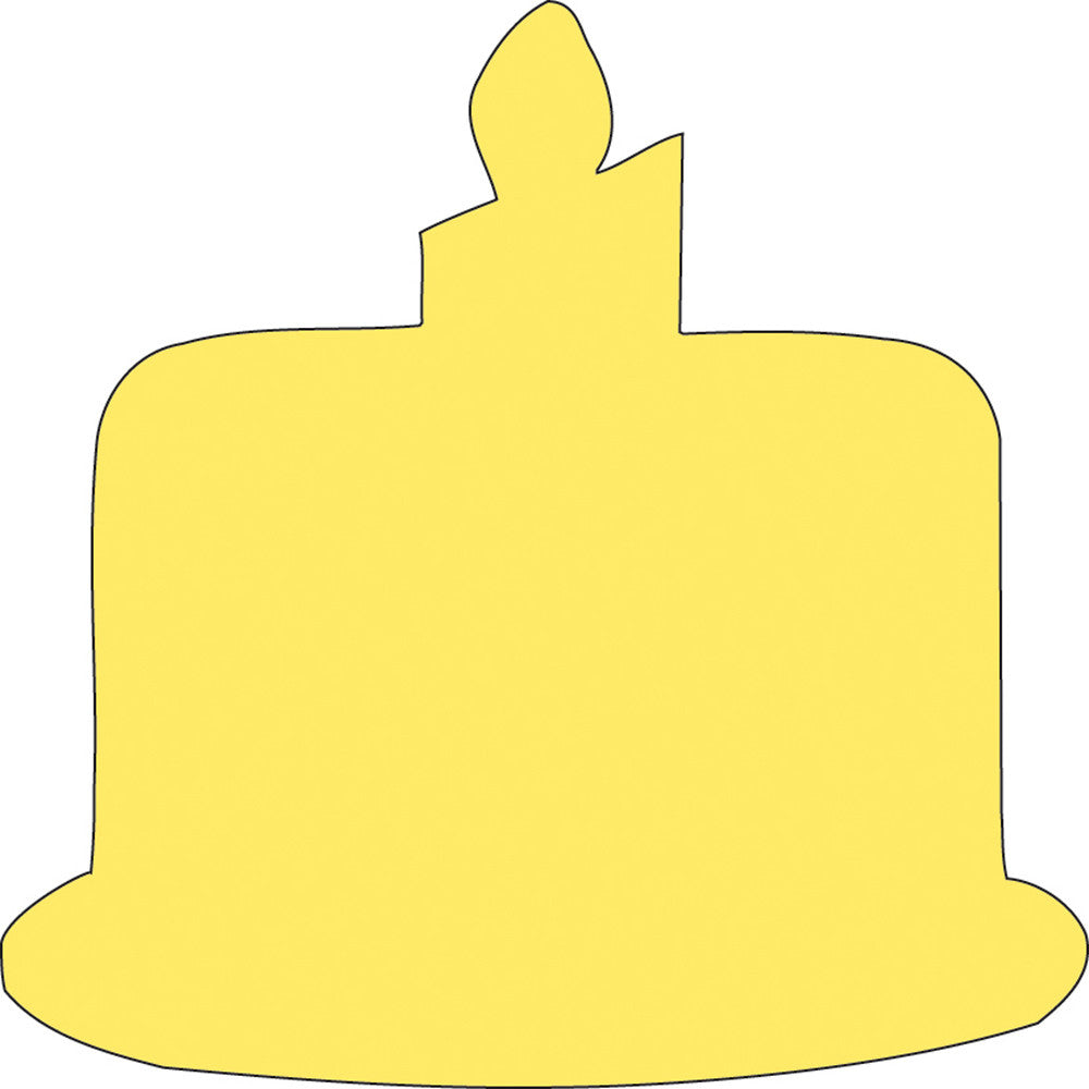 SHAPES ETC. Sticky Shape Notepad - Birthday Cake