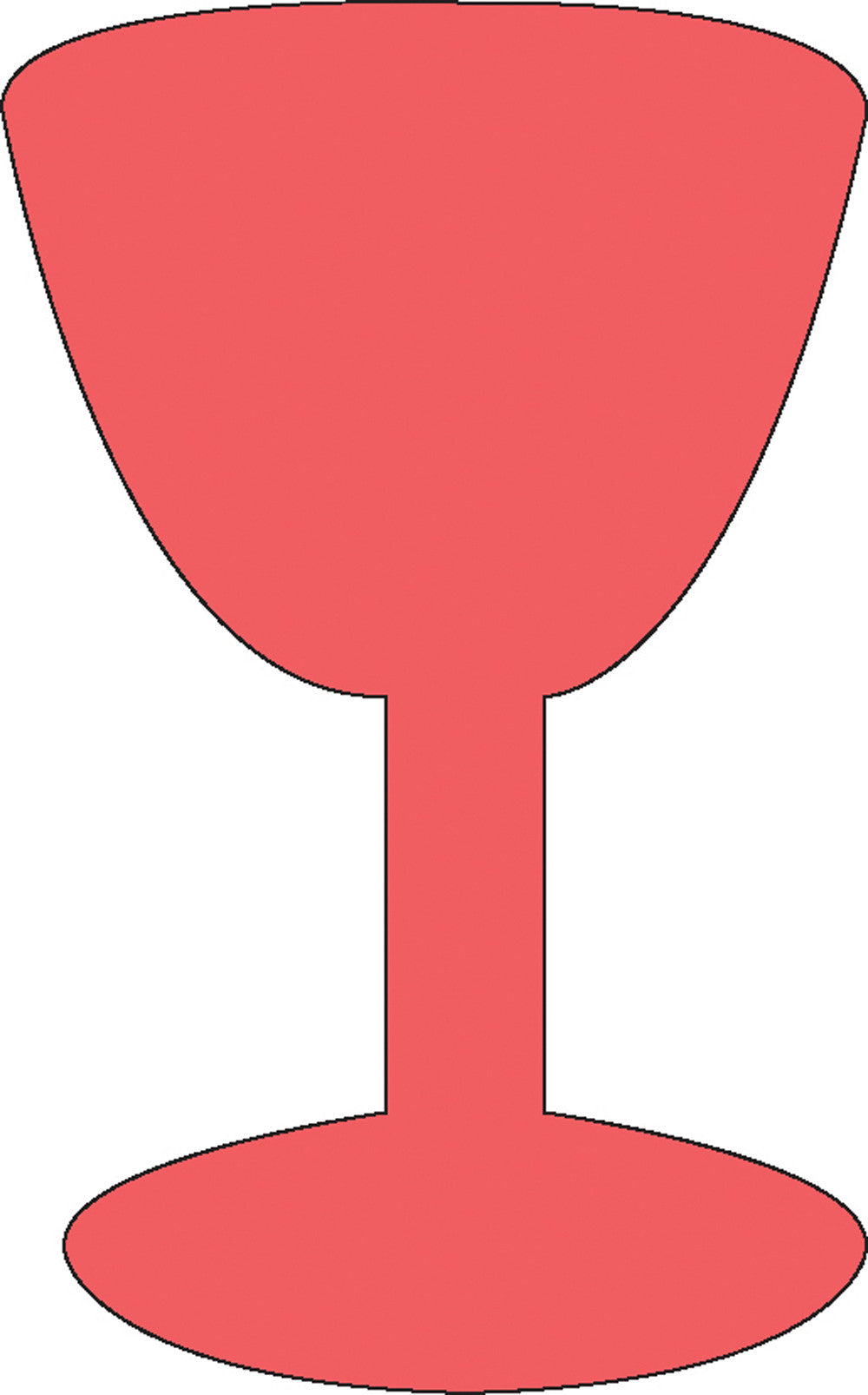 SHAPES ETC. Red Sticky Shape Notepad Wine Glass