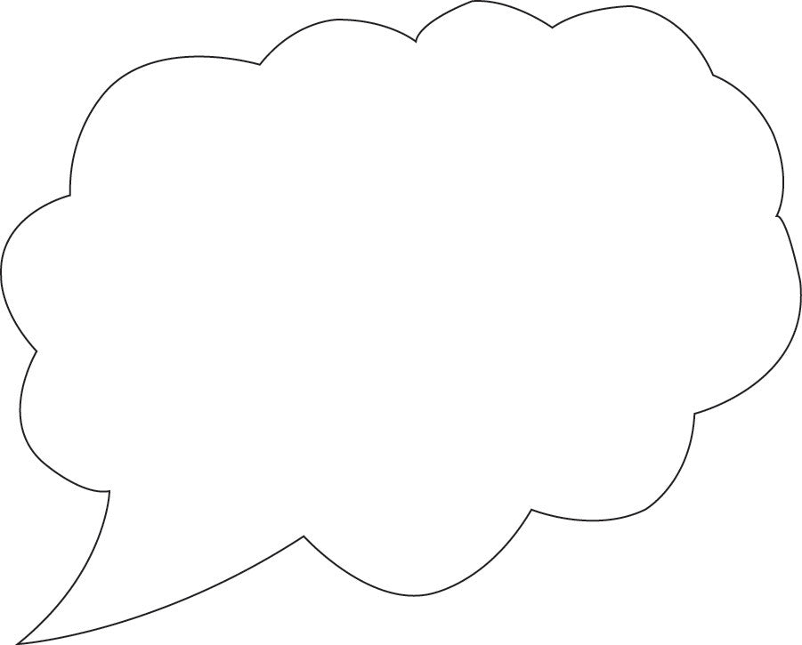 SHAPES ETC. Sticky Shape Notepad - Speech Bubble
