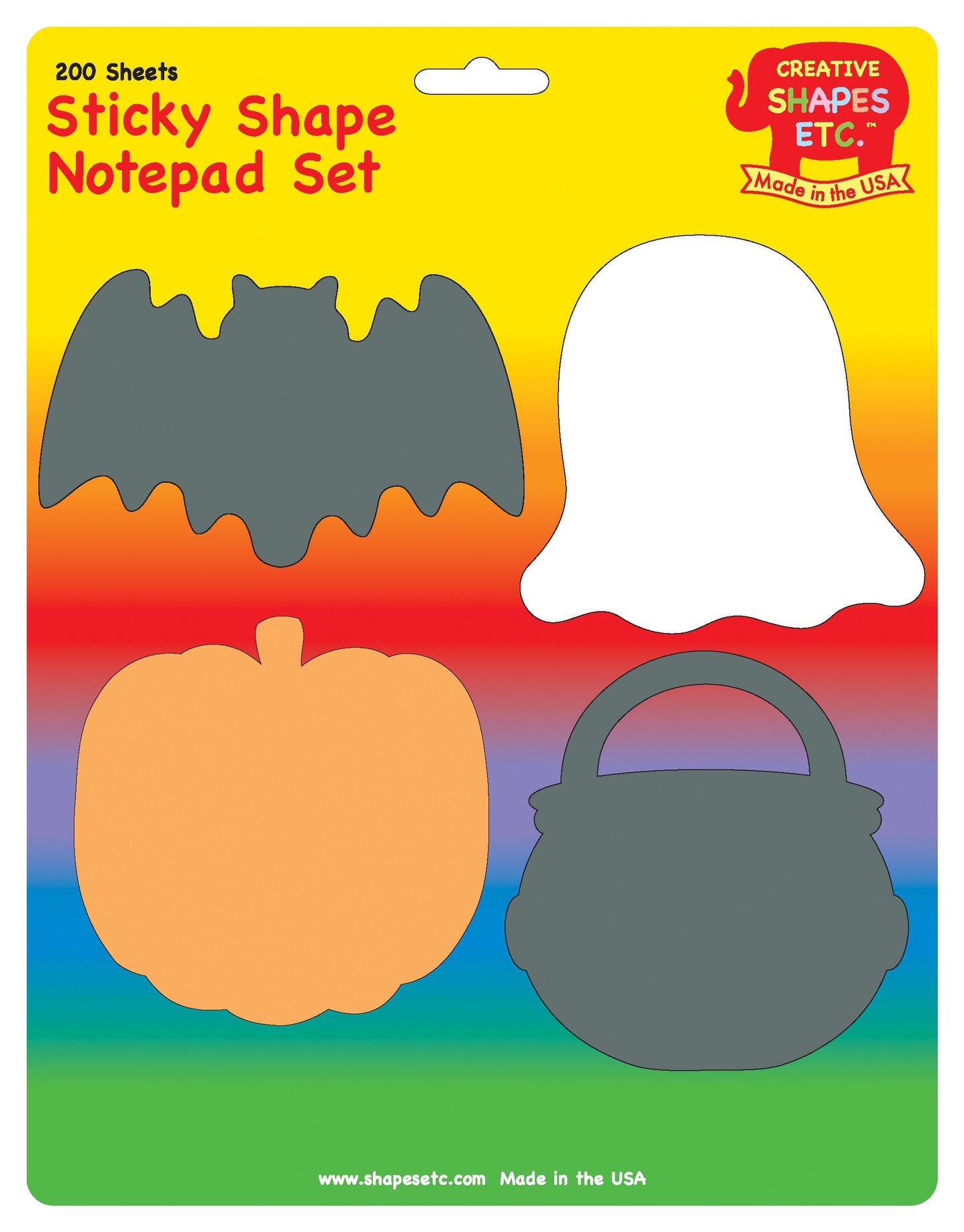 SHAPES ETC. Sticky Notepad Set - Halloween