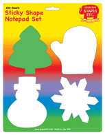 SHAPES ETC. Sticky Notepad Set - Winter