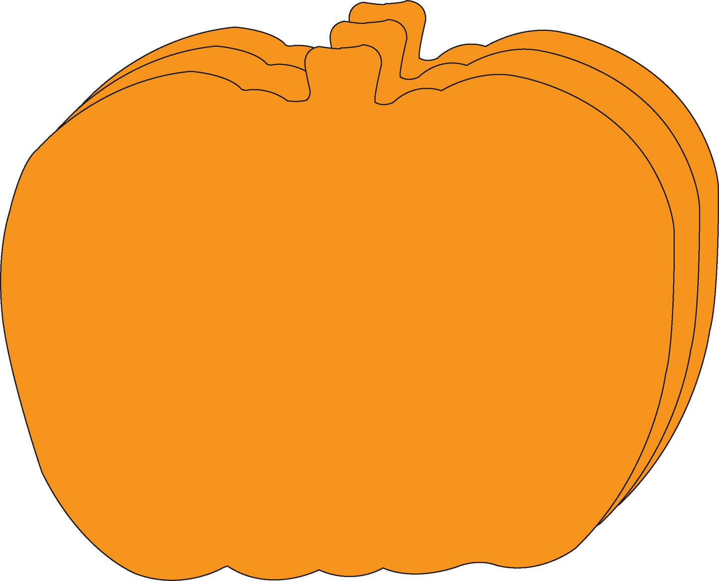 SHAPES ETC. Pumpkin Single Color Super Cut-Outs- 8” x 10”
