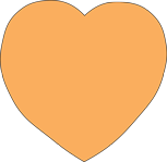 SHAPES ETC. Sticky Shape Notepad - Orange Heart