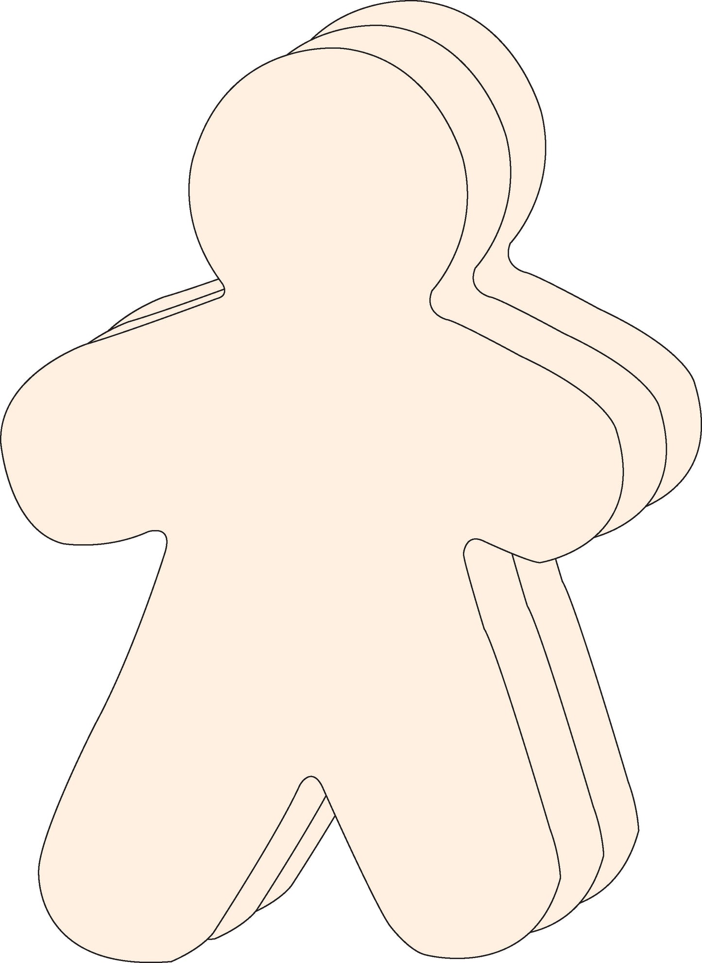 SHAPES ETC. Person Single Color Super Cut-Outs- 8” x 10”