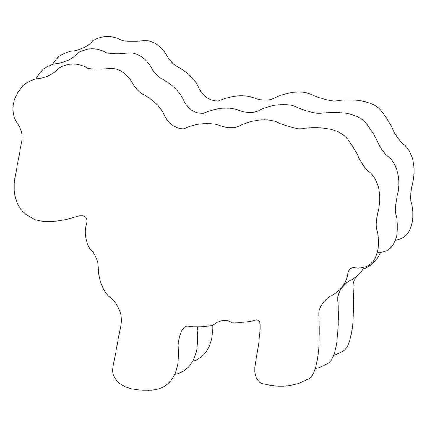 SHAPES ETC. Sheep Single Color Super Cut-Outs- 8” x 10”