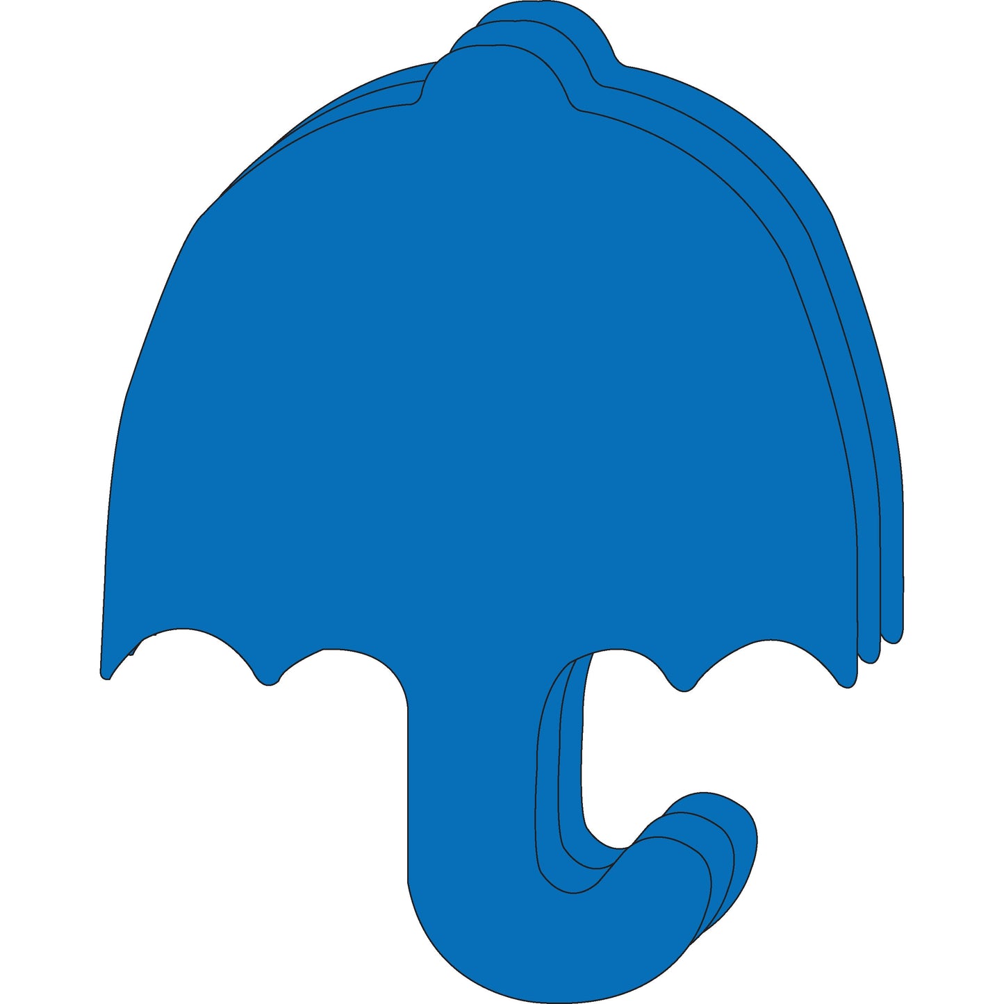 SHAPES ETC. Super Cut-Outs - Single Color Umbrella