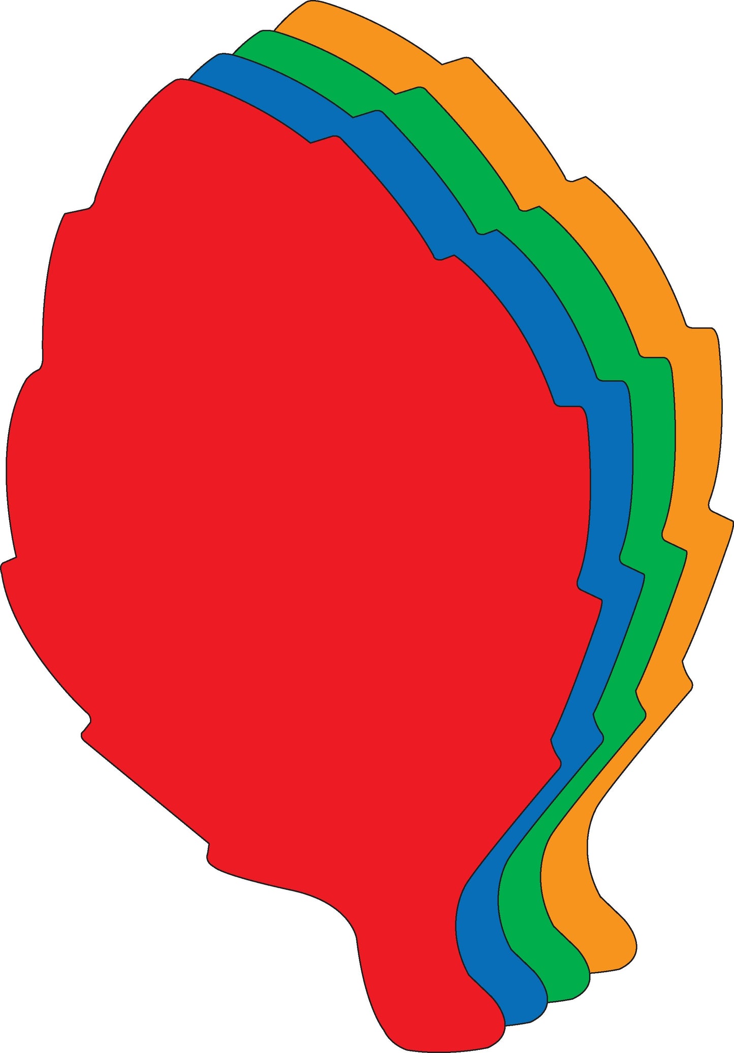SHAPES ETC. Leaf Assorted Color Super Cut-Outs- 8” x 10”