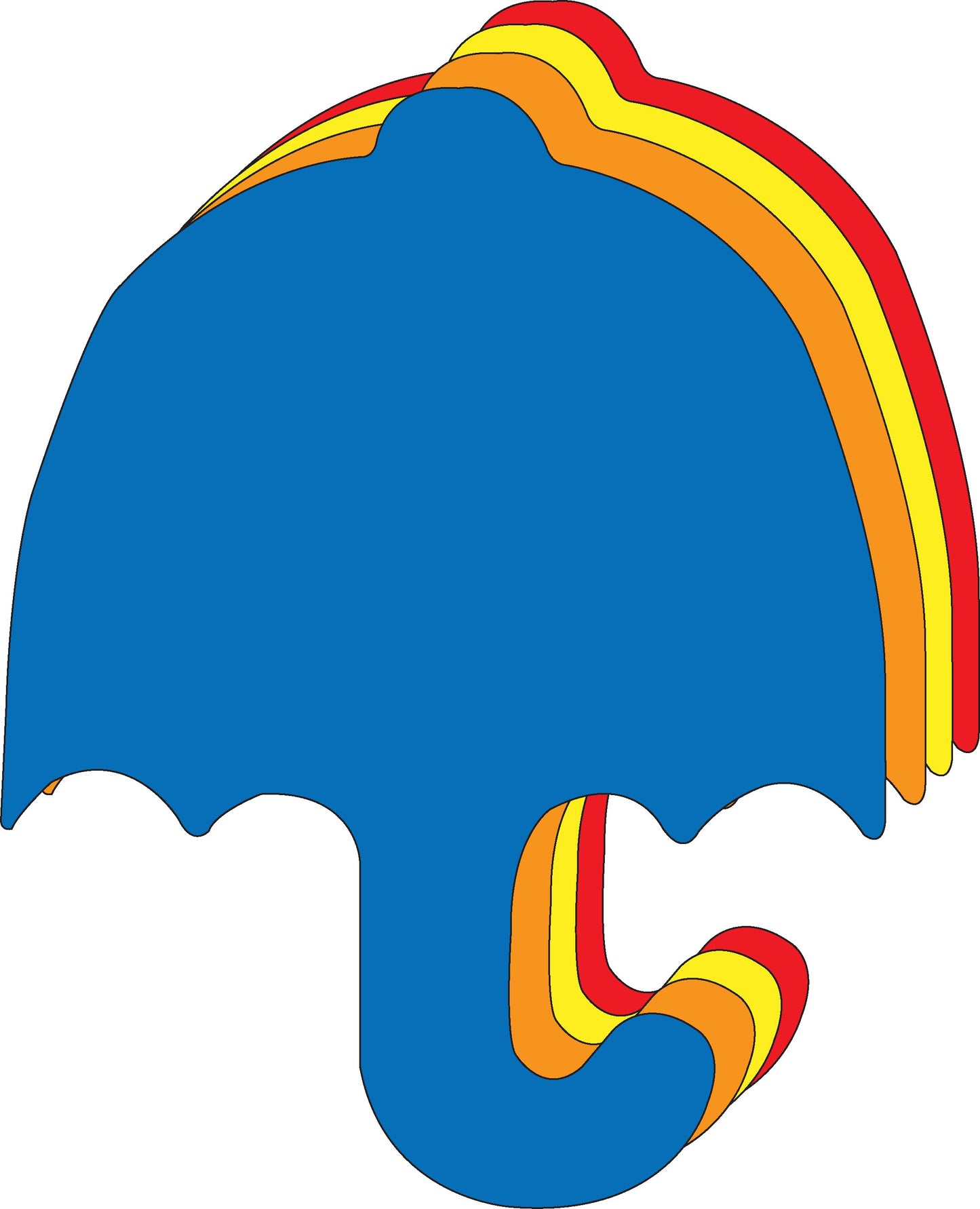 SHAPES ETC. Super Cut-Outs - Assorted Color Umbrella