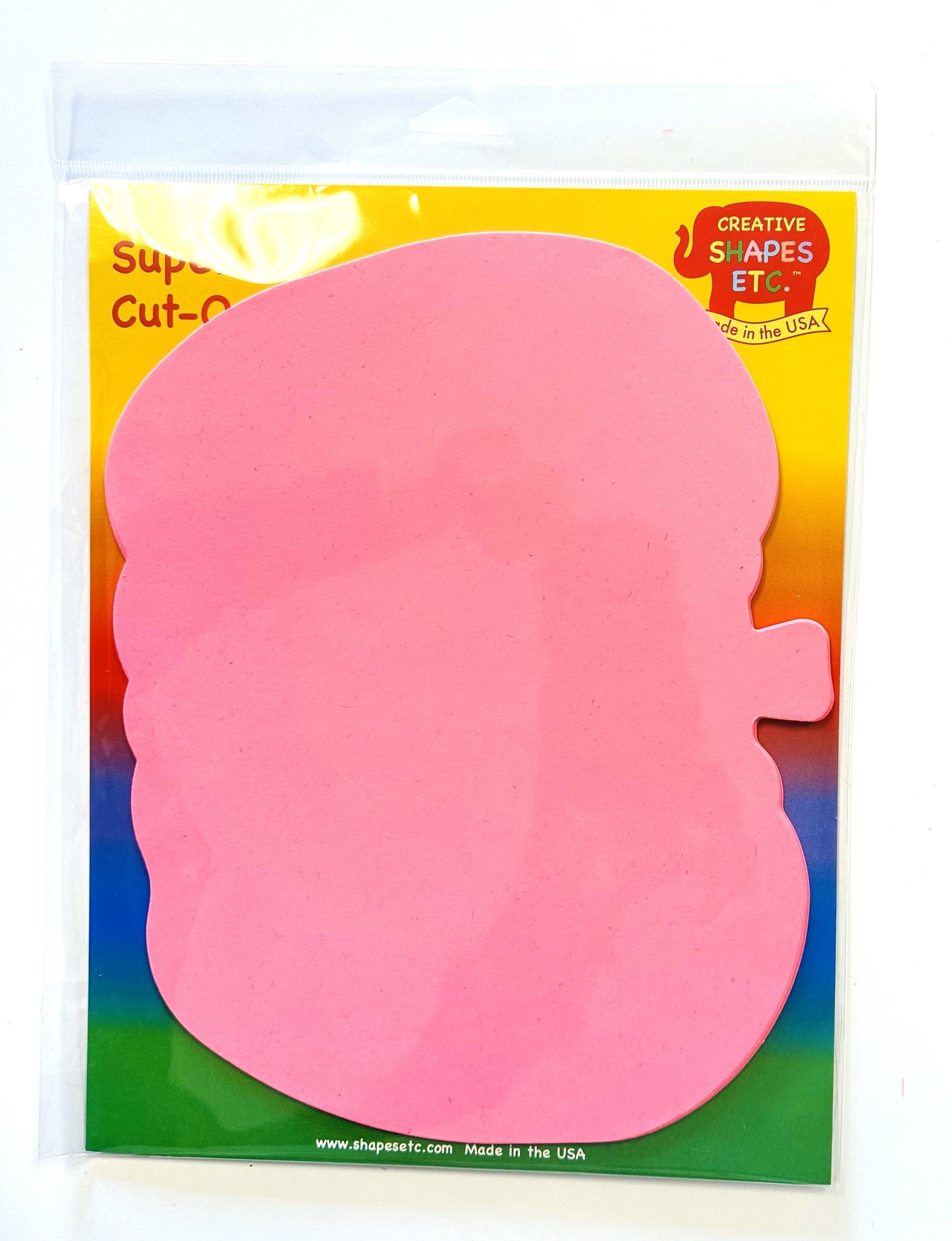 SHAPES ETC. Pretty in Pink-O-Ween Pumpkin Single Color Super Cut-Outs- 8” x 10”