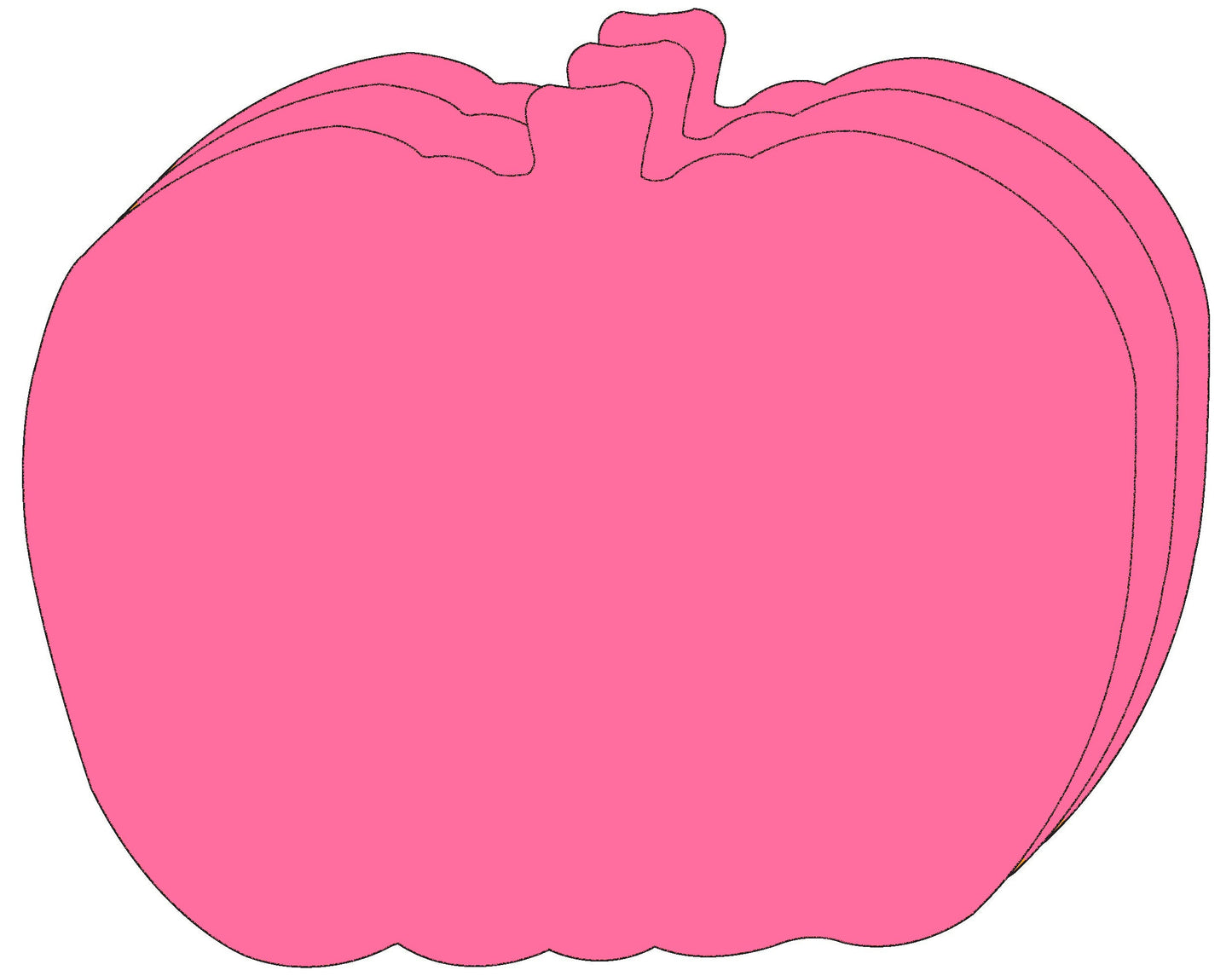 SHAPES ETC. Pretty in Pink-O-Ween Pumpkin Single Color Super Cut-Outs- 8” x 10”
