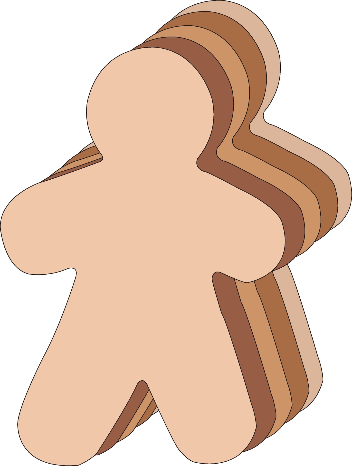 SHAPES ETC. Person Multicultural Super Cut-Outs- 8” x 10”