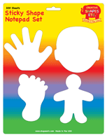 SHAPES ETC. Sticky Notepad Set - Body Parts
